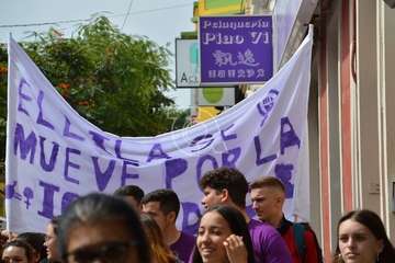 Marcha de escolares por la igualdad en Telde (Foto TA)